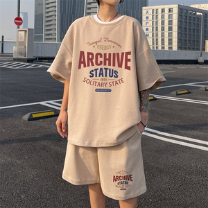 ！2025夏季新款男士华夫格短袖短裤套装透气一套HTZ80P50图片