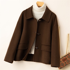 2025秋冬新款高端气质双面呢羊毛大衣女毛呢外套女，女装双面呢大衣，优远毛呢大衣