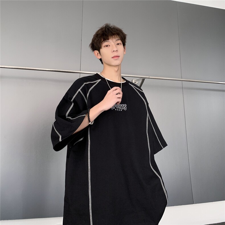 重磅T恤设计感短袖港风大码T日系T美式小众T1016-1 T264 P45 K59图片