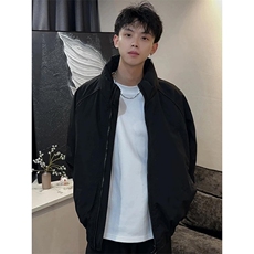 现货美式高街休闲夹克冬季三防立领纯色户外工装加厚棉服外套，男装夹克，电商A486