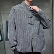 2025春季新款男装风唐装盘扣衬衫新中式汉服衬衣C167-P65，男装衬衫，电商B277(原6028)