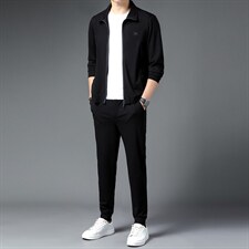 CAG301钱塘2020-2中青年男士时尚休闲简约长袖套装数据好P97，男装休闲套装，钱塘207-2