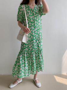 new。新款碎花连衣裙，女装连衣裙，FULE EDIT