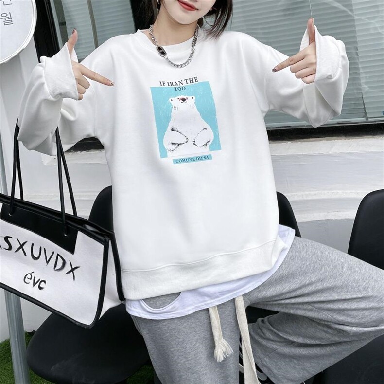 北极熊加绒卫衣,女装卫衣/绒衫,美依菱