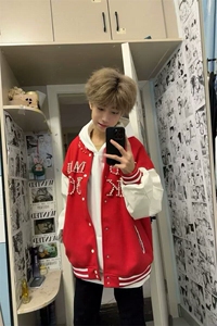 式复古子母刺绣棒球服外套男女秋冬潮牌情侣刺绣夹克图片