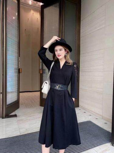 【现货】大气连衣裙，配腰带，女装连衣裙，艾丹迪蔓