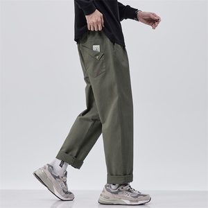 男士休闲裤2024年秋冬青春流行宽松直筒休闲百搭长裤Z9886-P40特图片
