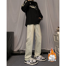 ins潮流男生水洗加绒牛仔裤高街修身小脚裤B315-K23252JR-P60控78，男装牛仔裤，电商B315