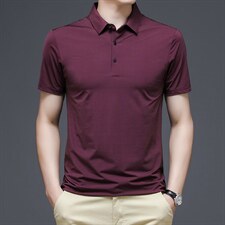 男式2023年夏季新款冰丝透气T恤衫男短袖翻领休闲POLO体恤衫P58，男装Polo衫，星座1105-3