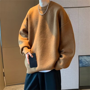 纯色毛衣秋冬cleanfit针织衫美式慵懒风宽松圆领外套6204-P42网图
