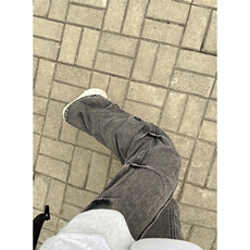 自家图，cleanfit褶皱牛仔裤男秋冬伞兵微喇裤子KZA51-P60，男装牛仔裤，星座1007（原301D）