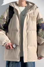 2025冬季新款港风光影墙大码绣花小熊棉衣M-5XHM23927-特P105，男装棉衣，电商A022