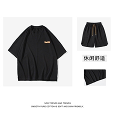 夏季新款套装男潮牌潮流休闲运动短袖短裤运动套装TZ30-特批68，男装休闲套装，星座718