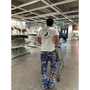 WE1751-P42百家布美式彩色格子裤子男