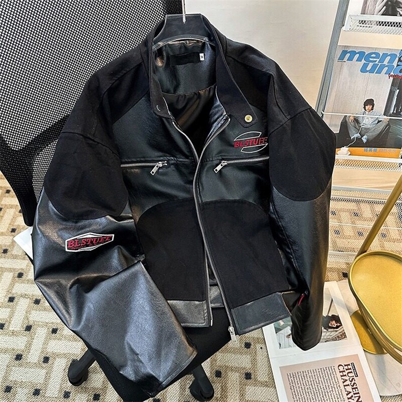 美式复古pu皮机车服夹克男外套JK8731P75,男装夹克,星座1116-2