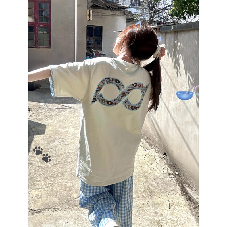 【有货】BK916CC-特P35民族风元素贴布刺绣短袖T恤男女款，男装T恤，星座1007（原301D）