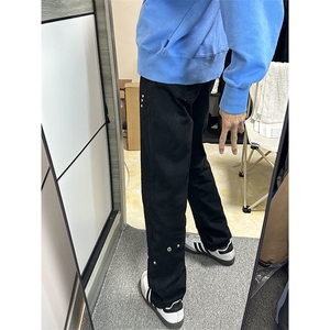 B221 美式ins高街暗黑小众个性铆钉小脚牛仔裤 LK23142-P65 控88图片