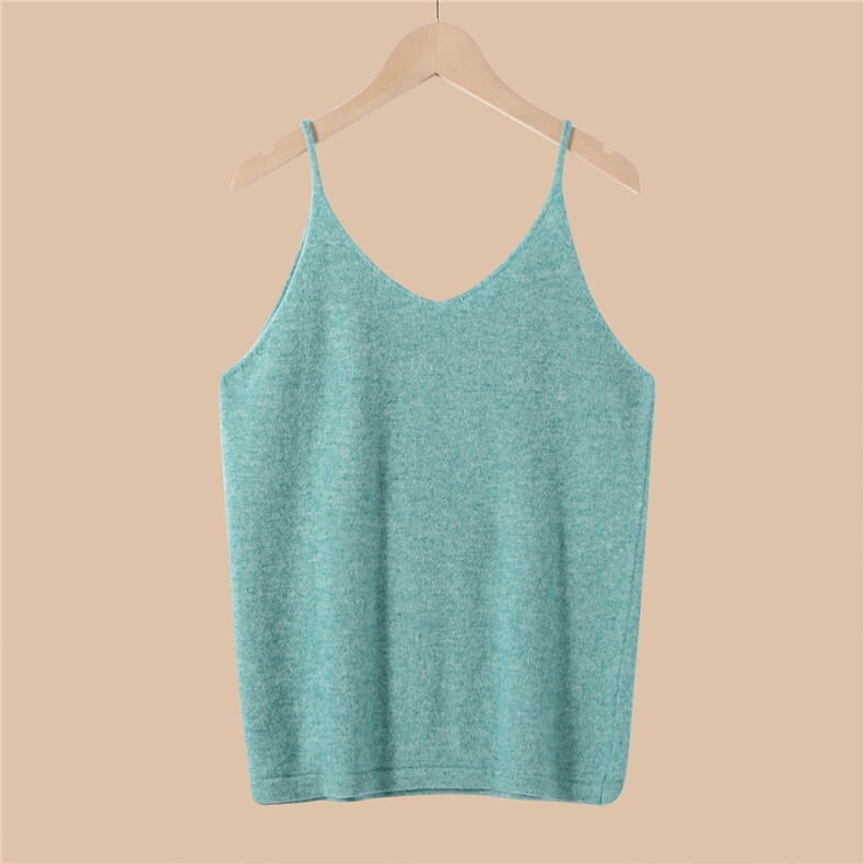 2025年秋季套头常规通勤单件吊带背心，女装背心吊带，唯若美羊绒