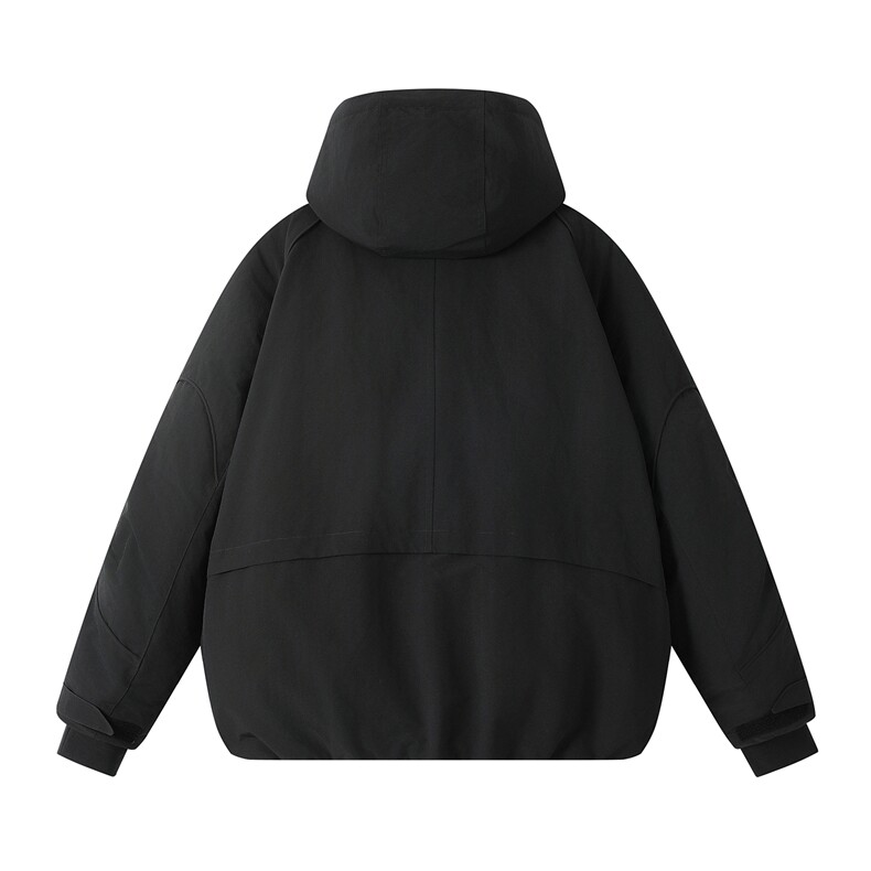 2025冬季新款简约纯色插肩袖连帽羽绒服男潮牌百搭保暖羽绒服外套,男装羽绒服,电商A234