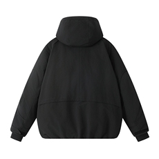 2025冬季新款简约纯色插肩袖连帽羽绒服男潮牌百搭保暖羽绒服外套，男装羽绒服，电商A234