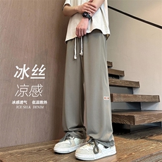 2025秋季新款内景大码垂感贴标冰丝裤M-5XHK24499-特P30，男装休闲裤，电商A022