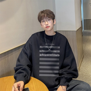 ！圆领卫衣男装港风长袖t恤男外套男 WY505-特P23图片
