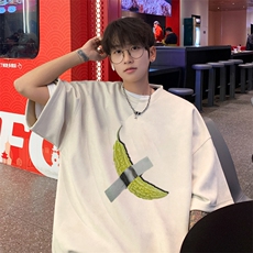 ！版权！2025夏季新款情侣印花麂皮绒短袖T恤TL2446特P19，男装T恤，电商B220