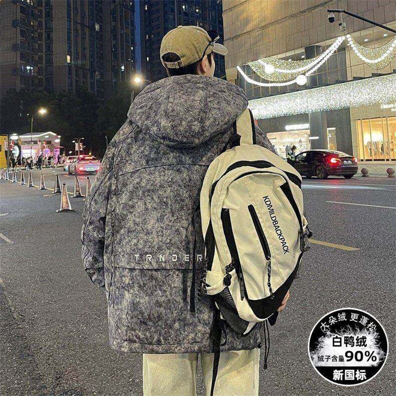 Y9019-特P268工装羽绒服男款冬季潮牌连帽派克服男士外套,男装羽绒服,电商D310B