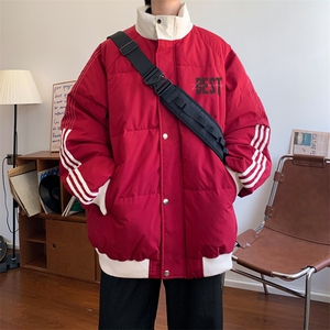 ！2024冬季新款男士立领棉衣潮牌撞色棉服外套MY201特P80图片