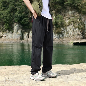 休闲裤男夏季新款港风宽松山系工装裤K718-P46图片