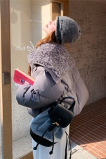 大披肩短款白鸭绒羽绒服1D066-P290-K390，女装羽绒服，1D066-1