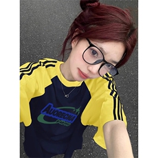 黄袖拼藏青