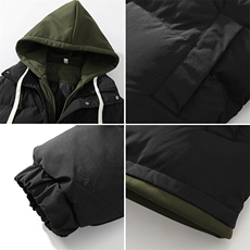 冬季棉服新款D4134-TP75不多色可选休闲撞色连帽保暖外套男，男装棉衣，电商A102