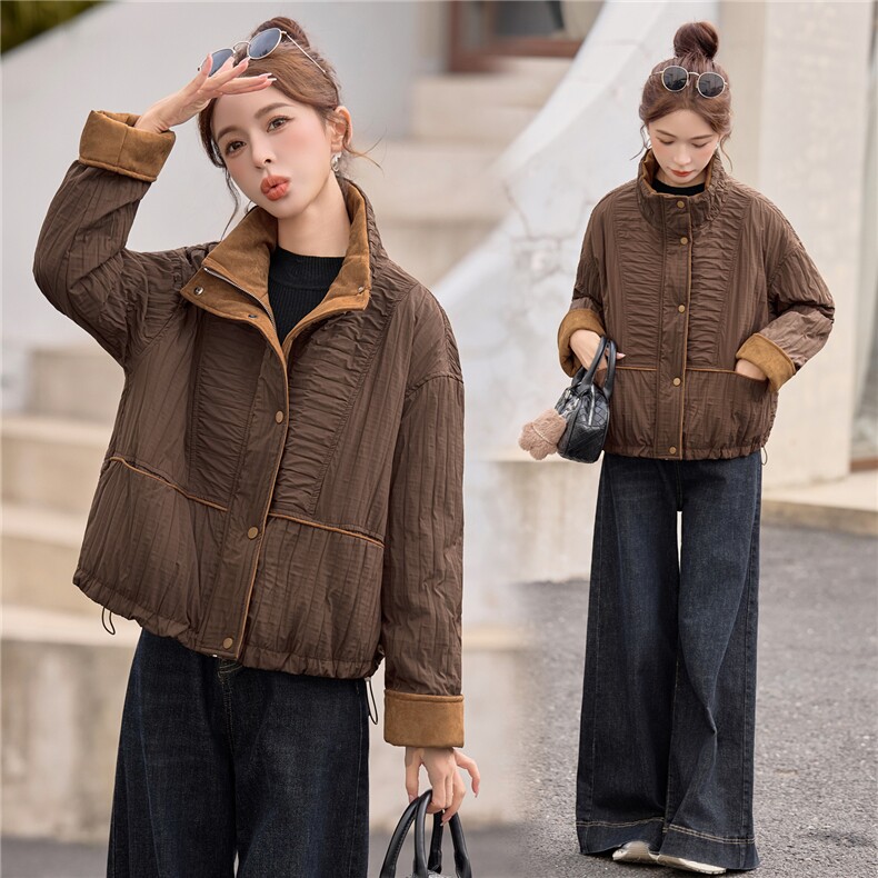 韩版轻薄保暖白鸭绒羽绒服2025冬季新款休闲宽松防寒羽绒外套上衣,女装羽绒服,余墨