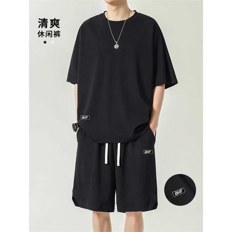 短袖t恤男夏季薄款速干运动篮球服套装夏天休闲短裤TZ19-特批70图片