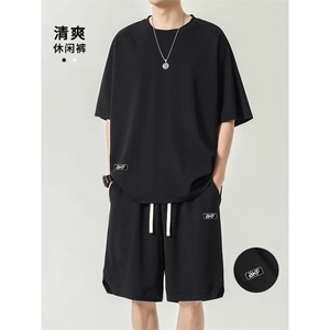 短袖t恤男夏季薄款速干运动篮球服套装夏天休闲短裤TZ19-特批70图片