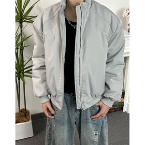 通勤立领棒球服棉衣秋冬休闲外套百搭中性风保暖情侣男 MF98图片