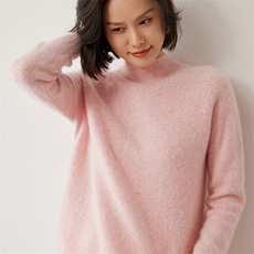 时尚保暖半高领羊绒衫优雅显瘦百搭必备，女装羊绒衫，米琪莲羊绒