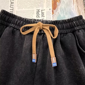 慵懒时尚潮牌潮纯色运动裤休闲裤QK53P40图片
