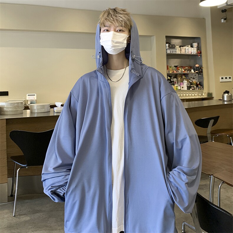 FY22-P55控78夏季纯色港风情侣优衣库防晒服外套薄款防晒衣，男装防晒衣，电商A036A