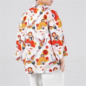 21夏大码港风风ins潮和服开衫汉服半袖道袍防晒衣F12-1/P40，男装风衣，钱塘713