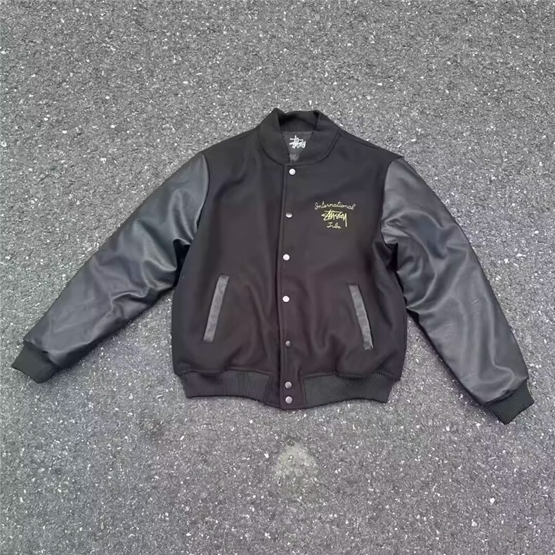 1506/QM4240/P61新款东京街头嘻哈字母刺绣棒球服夹棉跨年战袍潮,女装职业装,星座1506
