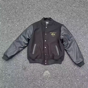 1506/QM4240/P61新款东京街头嘻哈字母刺绣棒球服夹棉跨年战袍潮图片