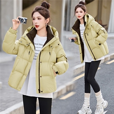 2025年冬季有帽不可拆90白鸭绒保暖，女装羽绒服，艾尚靓装
