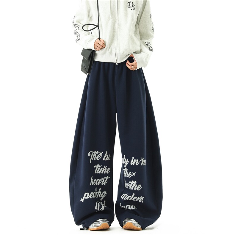 【现货】字母印花弯刀卫裤街舞运动休闲裤1XZ502-K869-P55控79,男装休闲裤,星座502