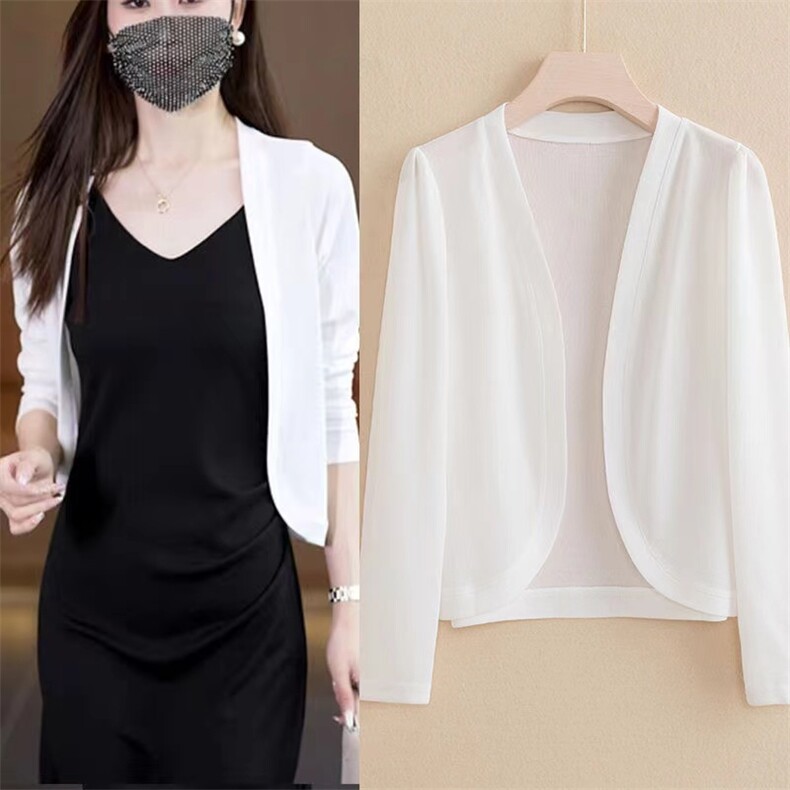 2025时尚百搭小香风无扣收腰开衫，女装T恤，思沃羊绒