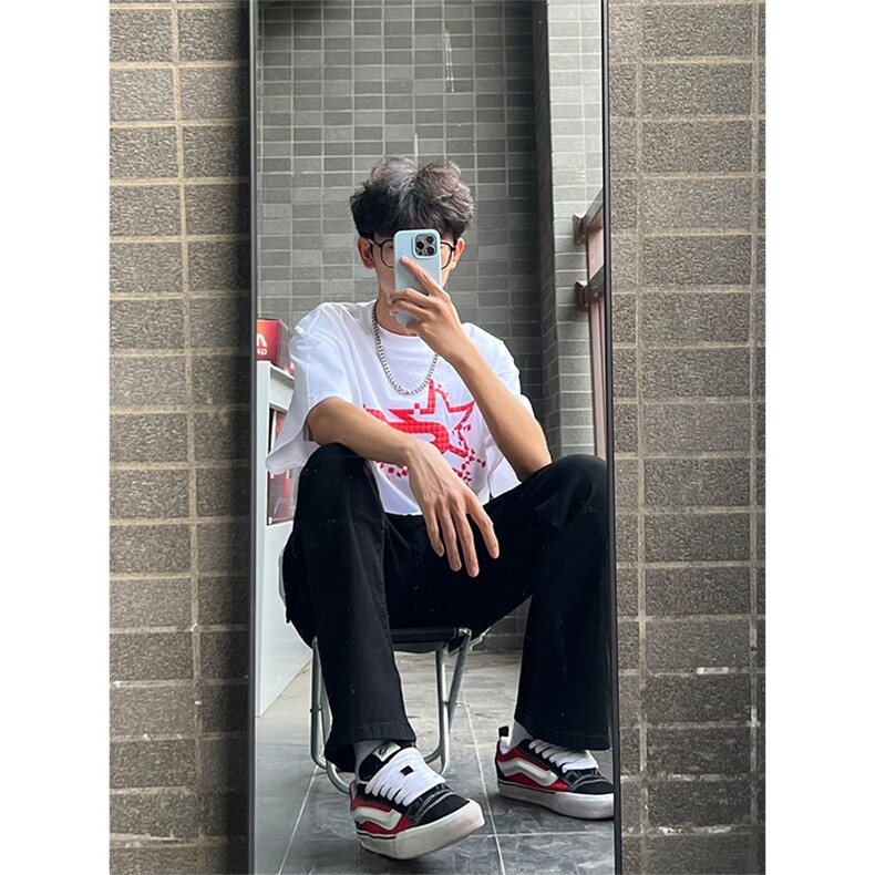 K1787～批60控88有货（自家图）2024美式vibe潮牌痞帅修身牛仔裤,男装牛仔裤,星座218-5