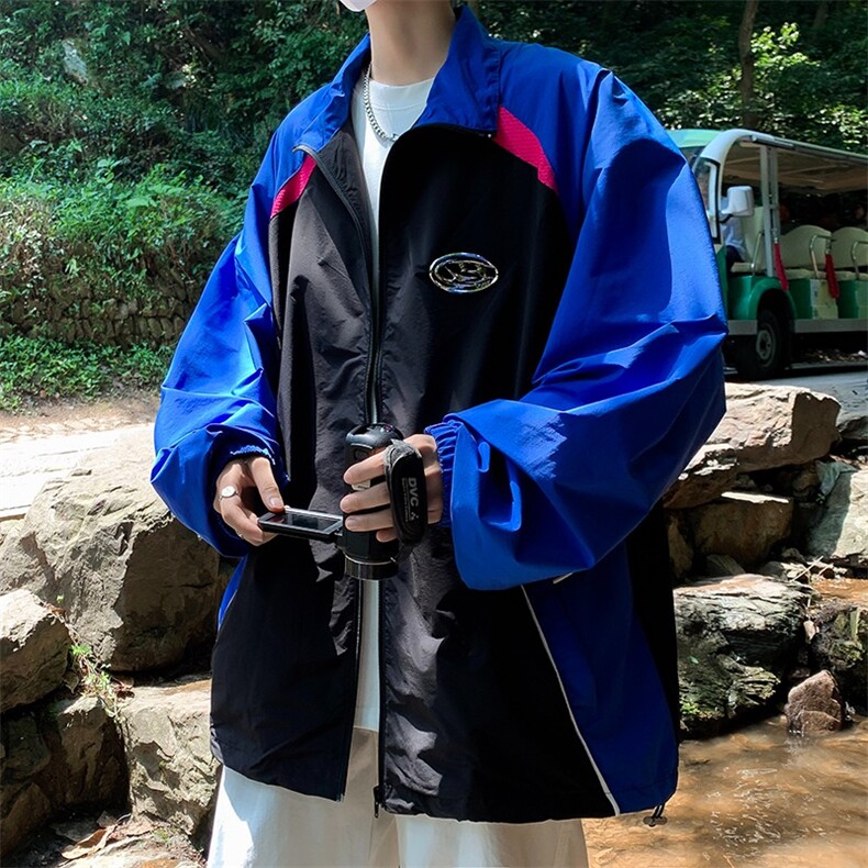 美式复古户外防晒衣外套男女夏季薄款小众冲锋衣潮流防晒服外套潮，男装防晒衣，星座601-2