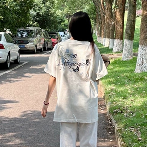 万针全刺绣解构设计260克重磅双纱纯棉高品质美式高街短袖T恤特35图片