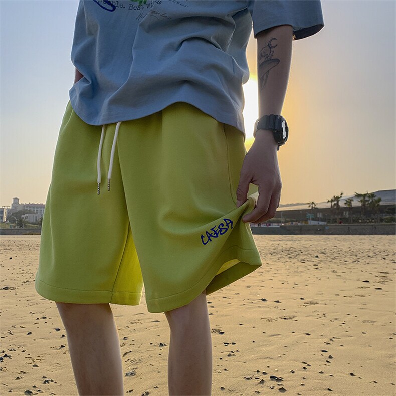 夏季字母印花五分短裤XZ604-DK806-P35控48,男装休闲裤,星座604